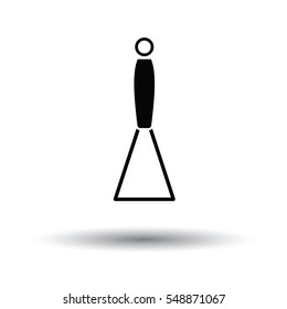 Potato masher icon. White background with shadow design. Vector illustration.