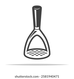 Potato masher outline icon transparent vector isolated