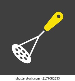 Potato masher vector glyph icon. Kitchen appliances. Graph symbol for cooking web site design, logo,  UI