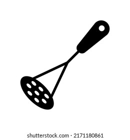 Icono de glifo aislado de vector de máscaras de papa. Aparatos de cocina. Símbolo gráfico para cocinar diseño de sitio web, logotipo, aplicación, interfaz de usuario