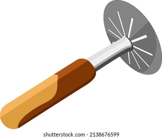 Potato mashing tool, illustration, vector on a white background.