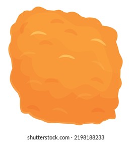 Vector de dibujos animados de iconos de pepitas de papa. Comida rápida. Comida de carne