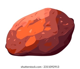 Kartoffel auf weißem Hintergrund Symbol einzeln