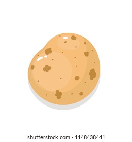 Potato on a white background. Isolated vector illlustration