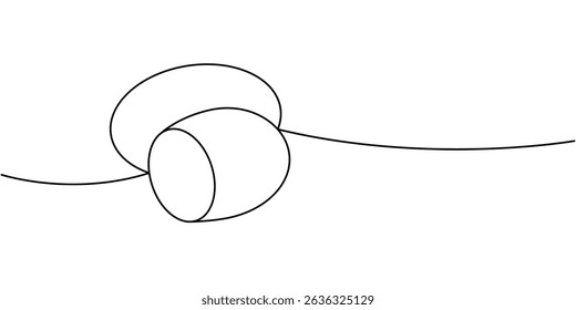 Potato one line continuous drawing. Fresh organic vegetable. Vector illustration
