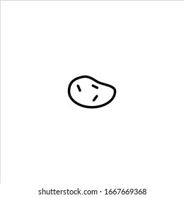 Potato outline icon illustration- Vector