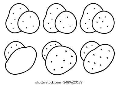 Potato Patch line art illustration Rustic Roots in Sketch Form