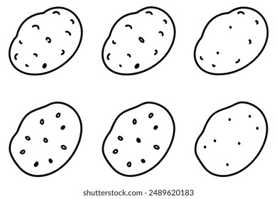 Potato Patch line art illustration Root Vegetable Art, Nature's Pencil Work