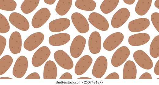 potato pattern Background. flat illustration potato background. seamless pattern potato. potato flat illustration background.