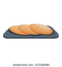 Potato patty icon cartoon vector. Food cuisine. Dinner cheese