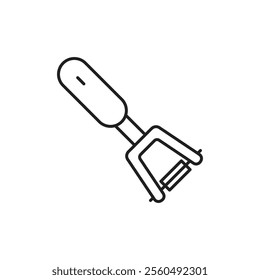 Potato peeler icon Black and white logo