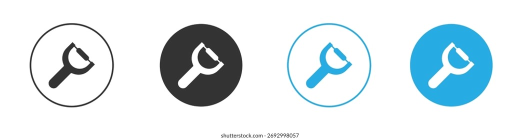Potato peeler icon in editable flat vector in black and white