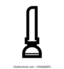potato peeler icon isolated sign symbol vector illustration - high quality black style vector icons
