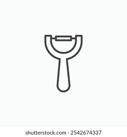 Potato peeler icon set in black color