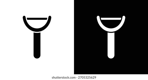 Icono de pelador de papas, estilo plano simple. para diseños ui o ux