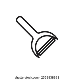 Kartoffelschäler-Symbol Einfache dünne Umrisse