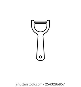 Potato peeler icon symbol collection on white background.