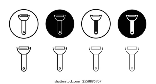 Potato peeler icon Symbol mark in filled style