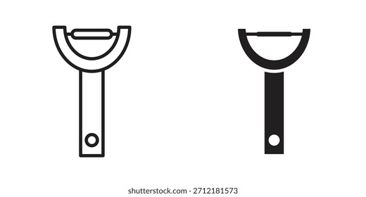 Icono de pelador de patatas en Vector. Logotipo