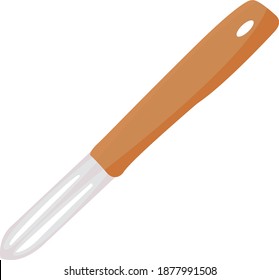 Potato peeler, illustration, vector on white background
