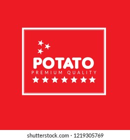 potato premium quality emblem, label, badge. premium quality package label. vintage stamp. designed for potato products