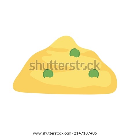 potato puree icon on white background