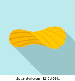 Potato rippled chips icon. Flat illustration of potato rippled chips vector icon for web design