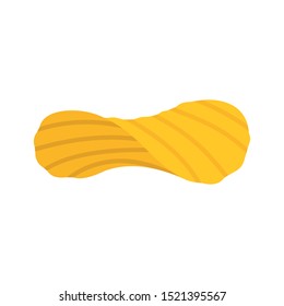 Potato rippled chips icon. Flat illustration of potato rippled chips vector icon for web design