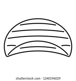 Potato rippled chips icon. Outline potato rippled chips vector icon for web design isolated on white background