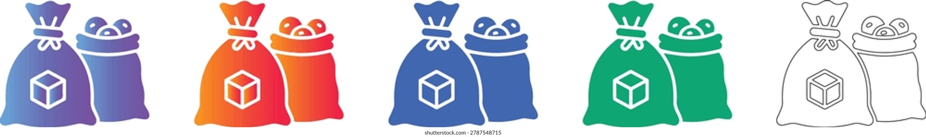 Potato Sack Pair Icon Collection vol 850