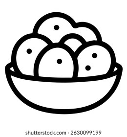 Potato salad icon on white background vector
Vector icon german food
