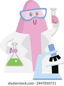 Potato Scientist Discovery Laboratory Clipart Vector