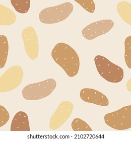 Potato seamless pattern, vector illustration.