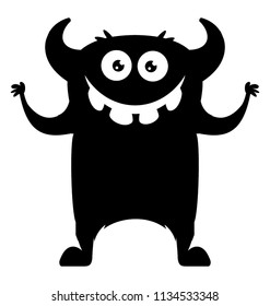 
A potato shaped monster with smiling teeth and hands open depicting potato zombie monster 
