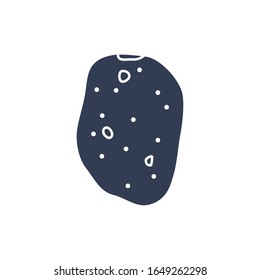 potato silhouette style icon design, Organic food healthy fresh natural and market theme Vector illustration