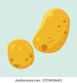 Potato simple cartoon illustration, colored vegetable icon