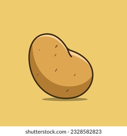 Potato simple cartografía icono vectorial ilustración de la naturaleza vegetal icono 