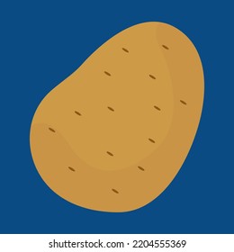 Potato In The Skin, Illustration, Vector, Cartoon