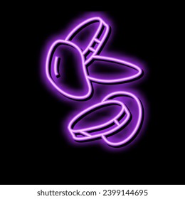 potato slice food cut neon light sign vector. potato slice food cut illustration