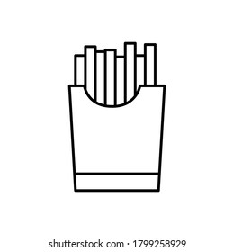 potato snacks line icon. Design template vector