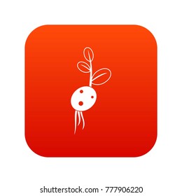 Potato sprout from the root icon digital red for any design isolated on white vector illustration