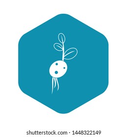Potato sprout from the root icon. Simple illustration of potato sprout from the root vector icon for web