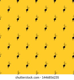 Potato sprout from the root pattern seamless vector repeat geometric yellow for any design