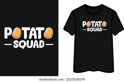 Potato Squad. Vegan T-Shirt Design