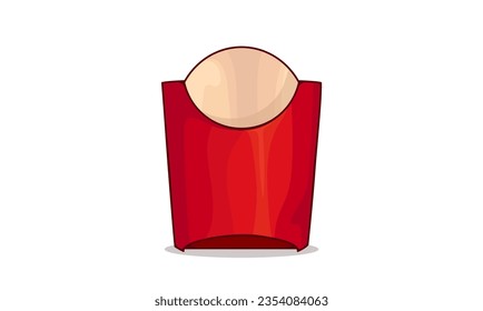 potato stick container vector illustration, food design concept