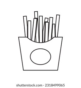 Potato stick icon vector illustration symbol design