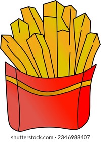 potato stick vector illustration on white background