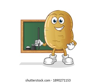potato teacher vector. cartoon character