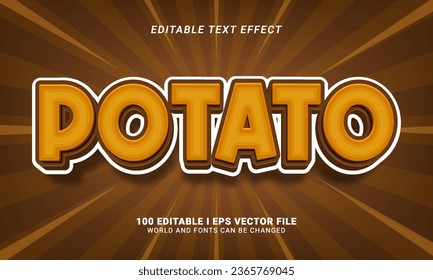 Potato Text Effect graphic style