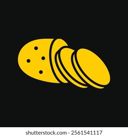 Potato trendy artwork attractive abstract vector illustration colorful useable design.eps